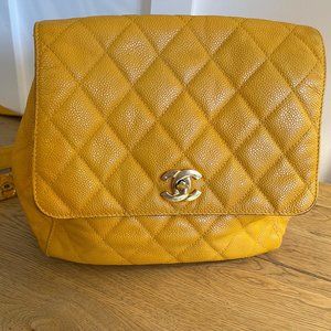 Well Loved AUTHENTIC Chanel Quilted leather vintage backpack
